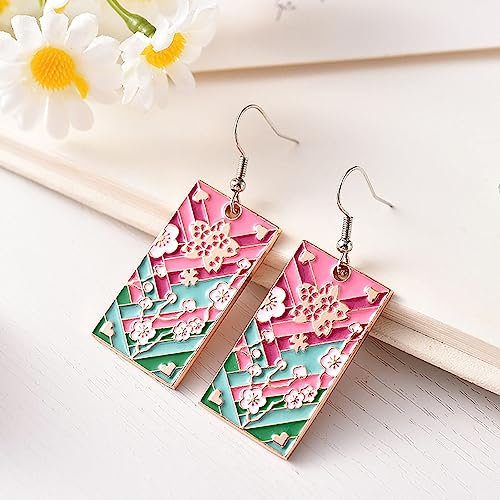 NEZIH 2 Stück Ohrringe für Demon Slayer Kanroji Mitsuri Muichirou Cosplay – Acrylschmuck für Anime-Fans, Anime-Fan-Geschenk