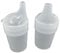 Chabrias Ltd 2 Pack - Clear, Wide Spout, Feeding Beakers - 200ml Controllable Flow Lid Autoclavable, Microwave Safe and Spill-Proof UK Made (Wide spout lid No Measurements)
