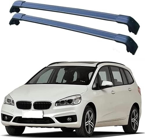 2 Stück Auto Querträger Dachträger für BMW 2-Series Active Tourer Gran Tourer 2015-2021, Eloxiertem Aluminium Fahrradträger Dachboxen Offener Dachreling Dachgepäckablage
