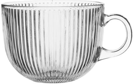 Altom Design Glastasse Tasse Becher Teetasse aus Glas 510ml für für Tee, Kaffee, Flat White, Cappucino, 0103003381