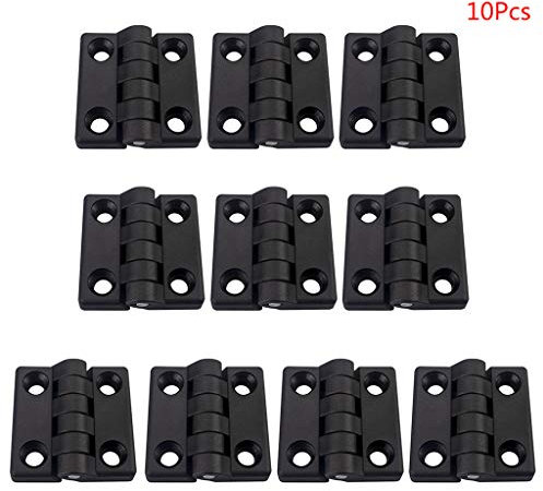 BYUTFA 10 Pezzi Nero Nylon Plastica Cerniera per Cassetto Gioielli per Cerniere per Case per Scatola di Legno Armadietto Ferramenta per Mobili