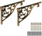 Khtumeware Regalhalterung, 12,7 cm, dekorative Halterungen für Regale, robuste Vintage-Regalhalterung, Hardware im Lieferumfang enthalten, 2 Stück, antikes englisches Messing-Finish, 12,5 x 8,9 x 4,4