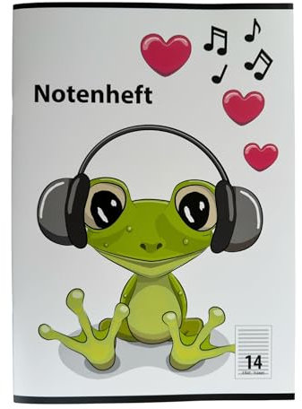 Adina Notenheft (A4 Heft) 8 Blatt Lineatur 14