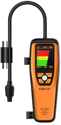 Elitech HVAC Detector de Fugas de Refrigerante Sensor de Diodo Calentado Halógeno Freón Sniffer, Detección de Aire Acondicionado, R22 R410A R134A R1234YF CFCs HCFCs HFCs, ILD-100H