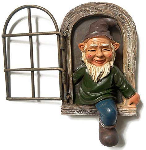 Doyomtoy Gartenzwerge,Gartenornamente,Gartendekoration,Zwergharz, werg Aus Dem Fenster Baumdeko - Gartendeko - Baumgesicht - Skulptur