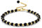Adramata Perlen Armband für Damen 5MM Naturstein Armbänder 3MM Edelstahl Perlenarmbänder Verstellbare Vergoldete Armband Edelsteine Boho Armband Perlenarmband Damen Schmuck mit Geschenkbox