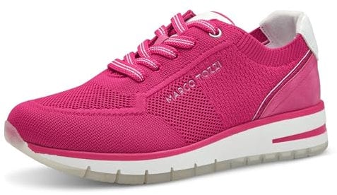MARCO TOZZI Damen Sneaker flach Sportlich Bequem, Rosa (Pink Comb), 38 EU