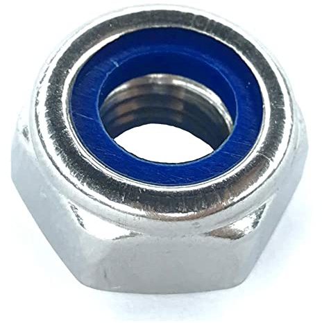 Stoppmutter DIN 985 M5 | 50 Stück | selbstsichernde Sechskantmutter aus Edelstahl A2 | Nyloc Mutter für Metallbau, Maschinenbau & Konstruktion | norm-genau®