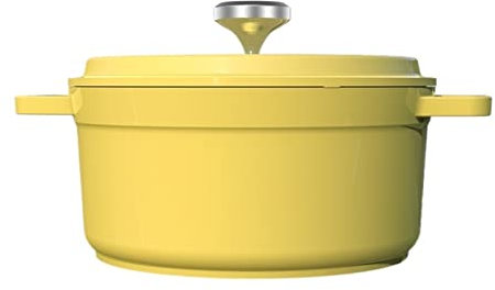 HJUGHPN Olla de cerámica blanca esmaltada para el hogar, cacerola de sopa, olla lenta, antiadherente, olla caliente