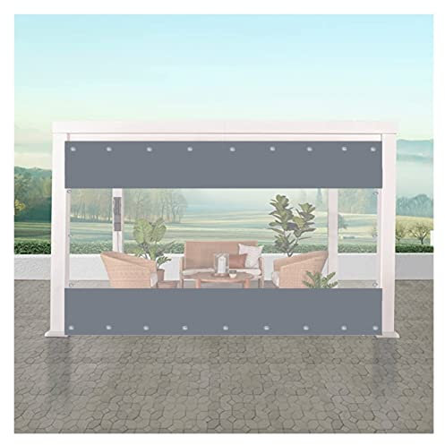 ZLYWE PVC-Balkon-Regenschutztuch Veranda Garage Wärmevorhang 0,5mm Hochbelastbar Wasserdicht Autowäsche Trennwand Vorhang Reißfest, (4.8x2.5m)