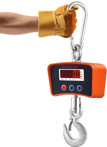 Bonvoisin Kranwaage 2200lbs/1000kg, Digitale Hängewage, Wiederaufladbare, Robuste Industrie-Gabelwaage, Ablesbarkeit 0,44 lbs/0,2kg mit 3 Gewichtseinheiten für Landwirtschaft Und Großes Gepäck (EU)