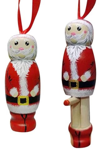 EHOTER Rude Santa Claus Christmas Tree Ornaments - Funny Xmas Wood Decorations With String (Christmas Man)
