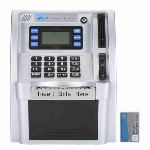 Tirelire, Tirelire ATM Électronique, Tirelire Créative avec Mot de Passe, Boîte d'épargne de Change avec Écran LCD, Billet Roulant Automatique pour Hommes et Femmes