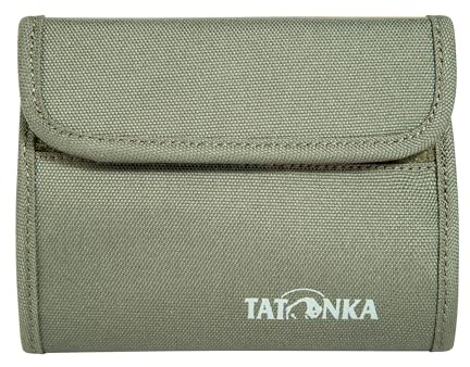 Tatonka Euro Wallet RFID Block - Wallet with RFID Blocker - TÜV Tested - Credit Card Compartments, Viewing Window and Coin Compartment, Olive