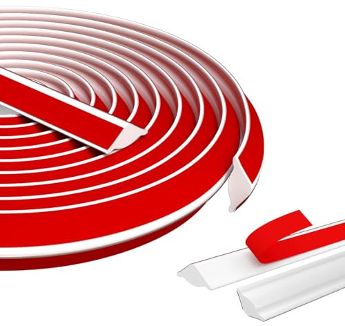 Flexible Zierleisten Selbstklebend Deckenleisten, TPE Dreieck Zierleiste Decken Und WandüBergang, Für Abschlussleiste Küchenarbeitsplatte Fliesenkanten und Schrankkanten (5M,19mm*13mm)