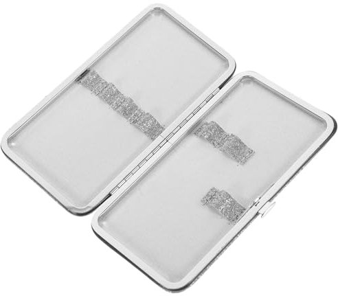 TOVINANNA Bolsa Porta Pinzas De Pestañas Plateada Funda Compacta Para Almacenamiento y Transporte De Pinzas Para Extensión De Pestañas Práctica y Resistente Para Guardar Herramientas De