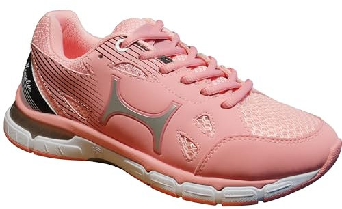 Henselite Ladies L505 Impact Lawn Bowling Shoes (Salmon Pink, UK Footwear Size System, Adult, Women, Numeric, Medium, 4)