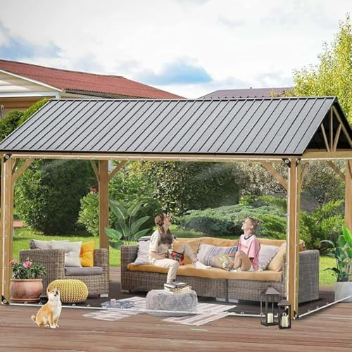 Clear Heavy Duty Waterproof Tarpaulin Transparent Tarp with Eyelets for Garden Greenhouse Pet Roof Plastic Sheet Pergola Cover Outdoor Protection, 6m x 4m