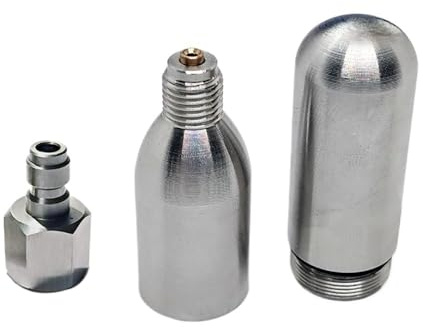 Kit de Cartouches de CO2 Rechargeables 8 g/12 g/16 g for Machine à Soda for pneus de vélo, Adaptateur de Chargeur de Bouteille de CO2 Portable avec Valve de sécurité