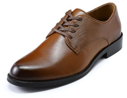 Allthemen Scarpe Derby Stringate Uomo Eleganti Basse Oxford in Pelle Lavoro Casual Brogue PU Vintage