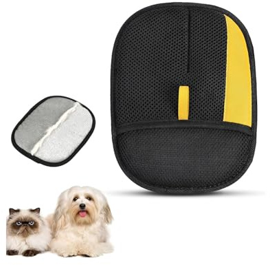 Gant Anti Poils Animaux, Gant Poils Animaux Réutilisable Électrostatique, Double Face Brosse Poils Animaux pour Lavage DémêLage Et Toilettage, Gant Brosse Chat pour Canapé Meubles Tapis Siège Auto