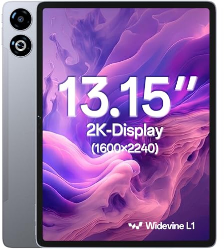 SVITOO Tablet 13 pollici, Android 16, 4G LTE con slot SIM, 8 GB RAM + 32 GB di espansione, 128 GB di memoria, 2 K Display 2240 x 1600, 90 Hz, 11000 mAh, Widevine L1