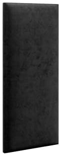LIKMA Wandkissen Stoff Polsterpaneel 90x50 cm Schwarz Gepolstert Wandkissen Bett Polsterpaneel Wandpolster Wandschutz Polstert Paneel Lendekissen Modernes Kopfteil Kopfenden Stoff:Riviera 100