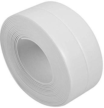 Bande d'étanchéité calfeutrer Ruban adhésif autocollant évier lavabo garniture PVC pour cuisine salle de bains blanc 38mm*3.2M