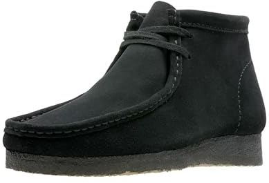 Clarks Men's Wallabee Boot Boot, black suede, 095 M US, Black Suede, Medium