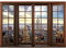 Runa Art Fototapeten 396 x 280 cm Fenster New York - Vlies Wanddekoration Wohnzimmer Schlafzimmer - Deutsche Manufaktur - Blau 9384012b