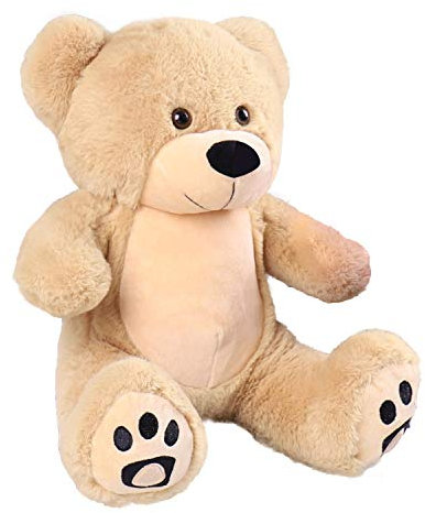 VERCART Petit Nounours Ours en Peluche Brun Ourson Doudou de Companie Decoratif 25cm pour Cadeau Noël d'anniversaire Premier Age