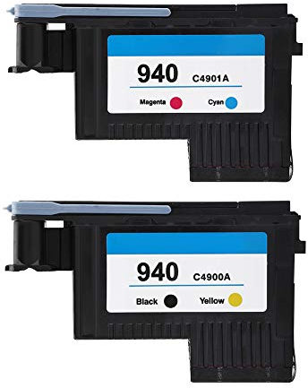 Eboxer Hochwertiger Druckkopf Druckköpfe für HP Officejet pro8000/8500/8500A Series(Schwarz-gelb+Blau-rot)