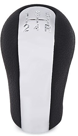 Minyinla Schaltknauf Griff, 5 Gang Auto Schalthebel PU-Leder + PVC-Kunststoff Schaltkopf für Verso Avensis