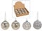 MC-Trend 12er Set edle Luxus Glas Weihnachtskugeln Ø 6cm Weihnachtsbaum Kugeln Christbaumkugeln Weihnachts Deko (Silber)