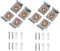 JZK 2 Set ganci appendi specchio per specchio senza cornice per parete bagno, supporti specchio clip in metallo caricato a molla con viti e tasselli