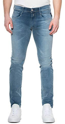 Replay Herren Jeans Anbass Slim-Fit Hyperflex mit Stretch, Medium Blue 009-1 (Blau), 36W / 32L
