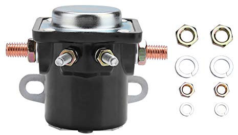 Yctze pour solenoide 12v tracteur tondeuse Relais de solénoïde, Relais de solénoïde de démarreur Robuste de Relais de Camion de Voiture de DC 12V 4 bornes avec l'ensemble de vis