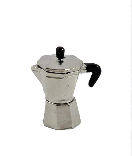 Dolls House Italian Espresso Coffee Pot Stove-Top Miniature Kitchen Accessory