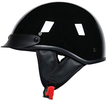 GAOZHE Casco retrò Moto Casco, Aperto Caschi, Moto Casco,Caschi Cromwell, Classic Jet Scooter Caschi Scodella Motorino Bike Portatile Mezzo Casco Donna Uomo -,DOT Certificazione