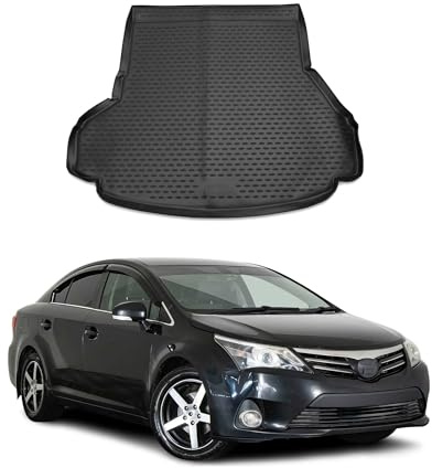 OMAC Kofferraummatte Kofferraumwanne kompatibel mit Toyota Avensis 2008-2018 Gummi TPE Schwarz