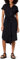 Amazon Essentials Women's Relaxed-Fit Short-Sleeved Button-Front Belted Shirt Dress, Black, S