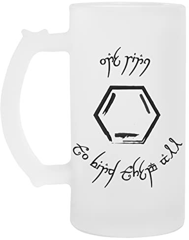 Uno anillo Vidrio Cerveza Taza Glass Beer Mug Cup