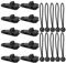 KATELUO 20 Piezas Clips de Toldo,Abrazadera Toldo,Clip Lona,multifunción Abrazadera Lona,Incluir 10 Tensores Elásticos,para Acampar al Aire Libre,Carpas,Toldos,Caravanas,Cubiertas de Botes,Pancartas