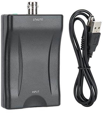 Joyzan HDMI to BNC Video Converter, Hook Up Converter Adapter with USB Charging Cable Compatible PAL NTSC Systems for DVD Recorder 3.5mm Stereo Audio Signal TV Display Monitor Security CCTV VCR Black