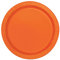 Trimming Shop Lot de 16 Assiettes à Dessert Rondes résistantes de 22,9 cm, Orange Citrouille, Assiettes jetables de 23 cm, Vaisselle en Papier