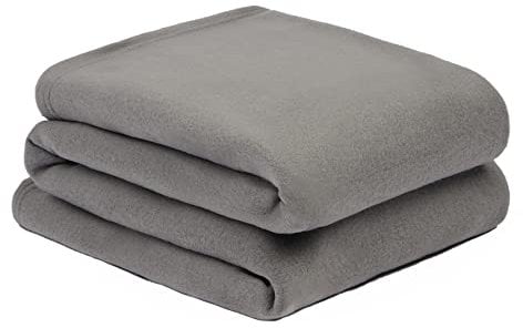 Dreamscene Charcoal Grey Throw for Sofa, Super Soft Warm Cosy Polar Fleece Throw Blanket for Bed Garden Blankets Lightweight Fluffy Single Fleece Blanket, 120 x 150cm