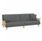 vidaXL Schlafsofa mit Armlehnen, Sofa mit verstellbaren Rückenlehnen, Couch für Wohnzimmer, Schlafcouch Bettsofa Sofabett, Dunkelgrau Stoff