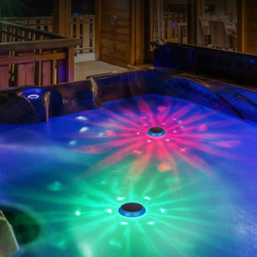 Iluminación solar flotante para piscina,luz solar IPX6,resistente al agua,cambio de color,iluminación LED para piscina, decoración para bañera,accesorios para piscina, iluminación de estanque -2 PCS