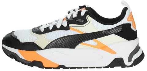 PUMA Herren Trinity Sneaker, White Black-Vapor Gray-Clementine, 40 EU