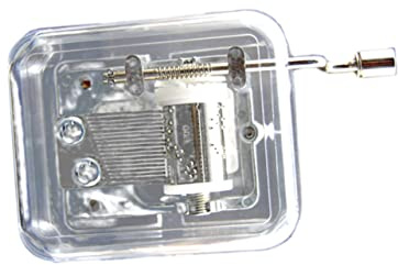 Garneck Mechanische Spieluhr mit Handkurbel Transparentes Acrylgehäuse -melodiebox Spielt Melodie Schloss im Himmel Geschenkidee für Junge Mädchen und Erwachsene zu Weihnachten